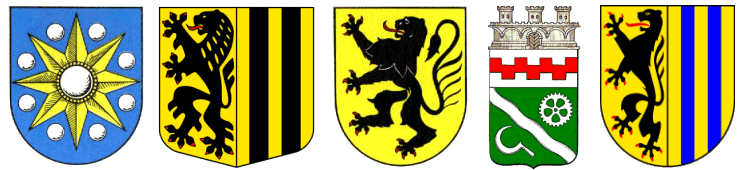 Wappen Perleberg Dresden Grossenhain Hilden Leipzig