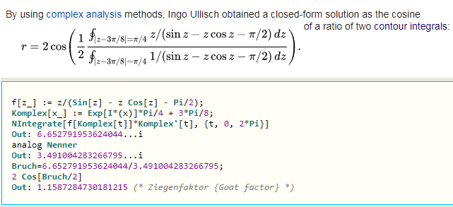 Ziegenfaktor-Contour-Integral